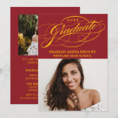 STIJLVOLE ELEGANTE SCRIPT 2 AFSCHEIDSPARTY UITNODI KAART (Voorkant / Achterkant)
