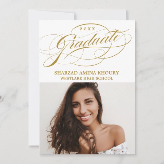 STIJLVOLE ELEGANTE SCRIPT 2 AFSCHEIDSPARTY UITNODI KAART (Voorkant)