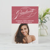 STIJLVOLE ELEGANTE SCRIPT 2 AFSCHEIDSPARTY UITNODI KAART (Staand voorkant)