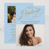 STIJLVOLE ELEGANTE SCRIPT 2 AFSCHIEDSPARTY UITNODI KAART (Voorkant / Achterkant)