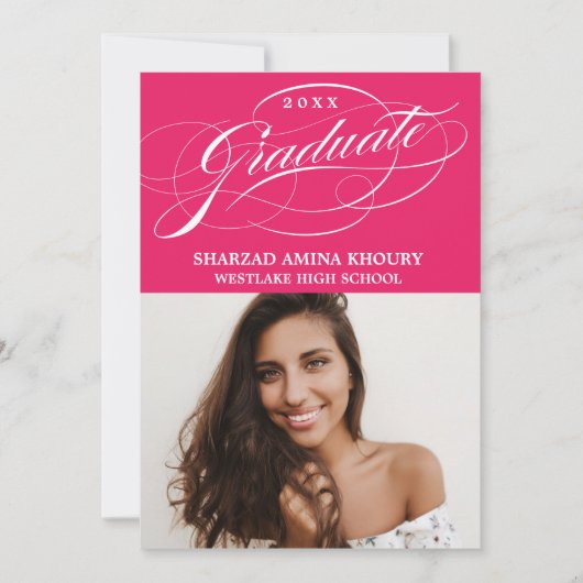 STIJLVOLE ELEGANTE SCRIPT 2 AFSCHIEDSPARTY UITNODI KAART (Voorkant)