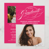 STIJLVOLE ELEGANTE SCRIPT 2 AFSCHIEDSPARTY UITNODI KAART (Voorkant / Achterkant)