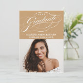 STIJLVOLE ELEGANTE SCRIPT 2 AFSTUDEERPARTY UITNODI KAART (Staand voorkant)