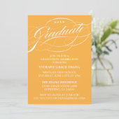 STIJLVOLE ELEGANTE SCRIPT AFSTUDEERFEEST UITNODIGI KAART (Staand voorkant)