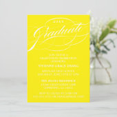STIJLVOLE ELEGANTE SCRIPT AFSTUDEERFEEST UITNODIGI KAART (Staand voorkant)