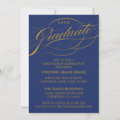 STIJLVOLE ELEGANTE SCRIPT AFSTUDEERFEEST UITNODIGI KAART (Voorkant)