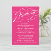 STIJLVOLE ELEGANTE SCRIPT AFSTUDEERFEEST UITNODIGI KAART (Staand voorkant)