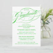 STIJLVOLE ELEGANTE SCRIPT AFSTUDEERFEEST UITNODIGI KAART (Staand voorkant)