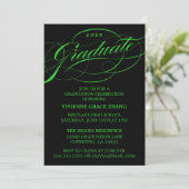 STIJLVOLE ELEGANTE SCRIPT AFSTUDEERFEEST UITNODIGI KAART (Staand voorkant)