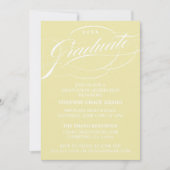 STIJLVOLE ELEGANTE SCRIPT AFSTUDEERFEEST UITNODIGI KAART (Voorkant)