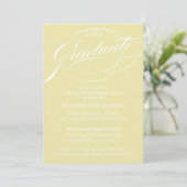 STIJLVOLE ELEGANTE SCRIPT AFSTUDEERFEEST UITNODIGI KAART (Staand voorkant)