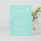 STIJLVOLE ELEGANTE SCRIPT AFSTUDEERPARTY UITNODIGI KAART (Staand voorkant)