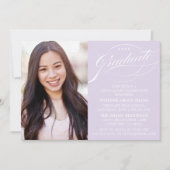 STIJLVOLE ELEGANTE SCRIPT AFSTUDEERPARTY UITNODIGI KAART (Voorkant)