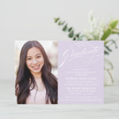 STIJLVOLE ELEGANTE SCRIPT AFSTUDEERPARTY UITNODIGI KAART (Staand voorkant)