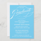 STIJLVOLE ELEGANTE SCRIPT AFSTUDEERPARTY UITNODIGI KAART (Voorkant)