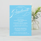 STIJLVOLE ELEGANTE SCRIPT AFSTUDEERPARTY UITNODIGI KAART (Staand voorkant)