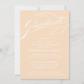 STIJLVOLE ELEGANTE SCRIPT AFSTUDEERPARTY UITNODIGI KAART (Voorkant)