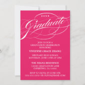 STIJLVOLE ELEGANTE SCRIPT AFSTUDEERPARTY UITNODIGI KAART (Voorkant)