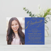 STIJLVOLE ELEGANTE SCRIPT AFSTUDEERPARTY UITNODIGI KAART (Staand voorkant)
