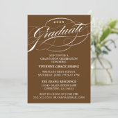 STIJLVOLE ELEGANTE SCRIPT AFSTUDEERPARTY UITNODIGI KAART (Staand voorkant)