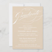 STIJLVOLE ELEGANTE SCRIPT AFSTUDEERPARTY UITNODIGI KAART (Voorkant)