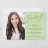 STIJLVOLE ELEGANTE SCRIPT AFSTUDEERPARTY UITNODIGI KAART (Voorkant)
