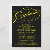 STIJLVOLE ELEGANTE SCRIPT AFSTUDEERPARTY UITNODIGI KAART (Voorkant)