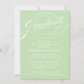 STIJLVOLE ELEGANTE SCRIPT AFSTUDEERPARTY UITNODIGI KAART (Voorkant)