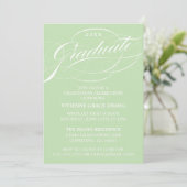 STIJLVOLE ELEGANTE SCRIPT AFSTUDEERPARTY UITNODIGI KAART (Staand voorkant)
