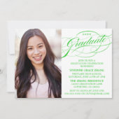 STIJLVOLE ELEGANTE SCRIPT AFSTUDEERPARTY UITNODIGI KAART (Voorkant)