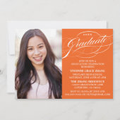 STIJLVOLE ELEGANTE SCRIPT AFSTUDEERPARTY UITNODIGI KAART (Voorkant)