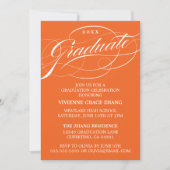 STIJLVOLE ELEGANTE SCRIPT AFSTUDEERPARTY UITNODIGI KAART (Voorkant)