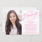 STIJLVOLE ELEGANTE SCRIPT AFSTUDEERPARTY UITNODIGI KAART (Voorkant)
