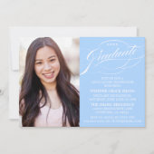 STIJLVOLE ELEGANTE SCRIPT AFSTUDEERPARTY UITNODIGI KAART (Voorkant)