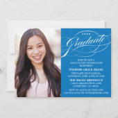 STIJLVOLE ELEGANTE SCRIPT AFSTUDEERPARTY UITNODIGI KAART (Voorkant)