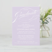 STIJLVOLE ELEGANTE SCRIPT AFSTUDEERPARTY UITNODIGI KAART (Staand voorkant)