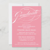 STIJLVOLE ELEGANTE SCRIPT AFSTUDEERPARTY UITNODIGI KAART (Voorkant)