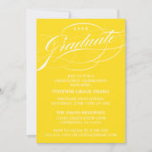 STIJLVOLE ELEGANTE SCRIPT AFSTUDEERPARTY UITNODIGI KAART (Voorkant)