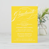 STIJLVOLE ELEGANTE SCRIPT AFSTUDEERPARTY UITNODIGI KAART (Staand voorkant)