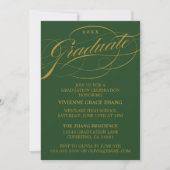 STIJLVOLE ELEGANTE SCRIPT AFSTUDEERPARTY UITNODIGI KAART (Voorkant)