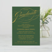 STIJLVOLE ELEGANTE SCRIPT AFSTUDEERPARTY UITNODIGI KAART (Staand voorkant)