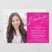 STIJLVOLE ELEGANTE SCRIPT AFSTUDEERPARTY UITNODIGI KAART (Voorkant)
