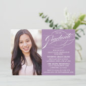 STIJLVOLE ELEGANTE SCRIPT AFSTUDEERPARTY UITNODIGI KAART (Staand voorkant)