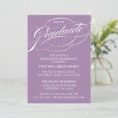 STIJLVOLE ELEGANTE SCRIPT AFSTUDEERPARTY UITNODIGI KAART (Staand voorkant)
