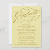 STIJLVOLE ELEGANTE SCRIPT AFSTUDEERPARTY UITNODIGI KAART (Voorkant)