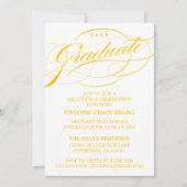 STIJLVOLE ELEGANTE SCRIPT AFSTUDEERPARTY UITNODIGI KAART (Voorkant)