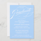 STIJLVOLE ELEGANTE SCRIPT AFSTUDEERPARTY UITNODIGI KAART (Voorkant)