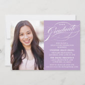 STIJLVOLE ELEGANTE SCRIPT AFSTUDEERPARTY UITNODIGI KAART (Voorkant)