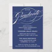 STIJLVOLE ELEGANTE SCRIPT AFSTUDEERPARTY UITNODIGI KAART (Voorkant)