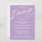 STIJLVOLE ELEGANTE SCRIPT AFSTUDEERPARTY UITNODIGI KAART (Voorkant)